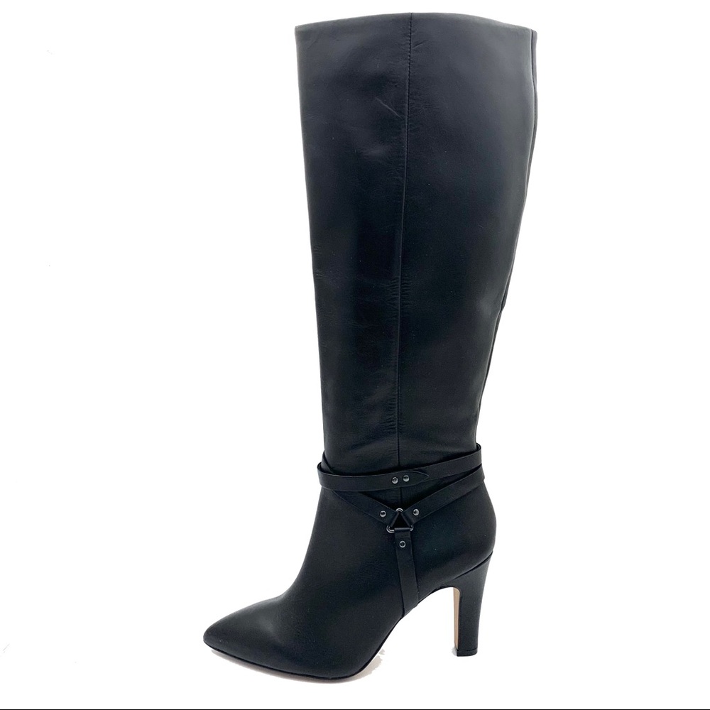 Vince Camuto Black Leather Caidy Boots Size 9.5